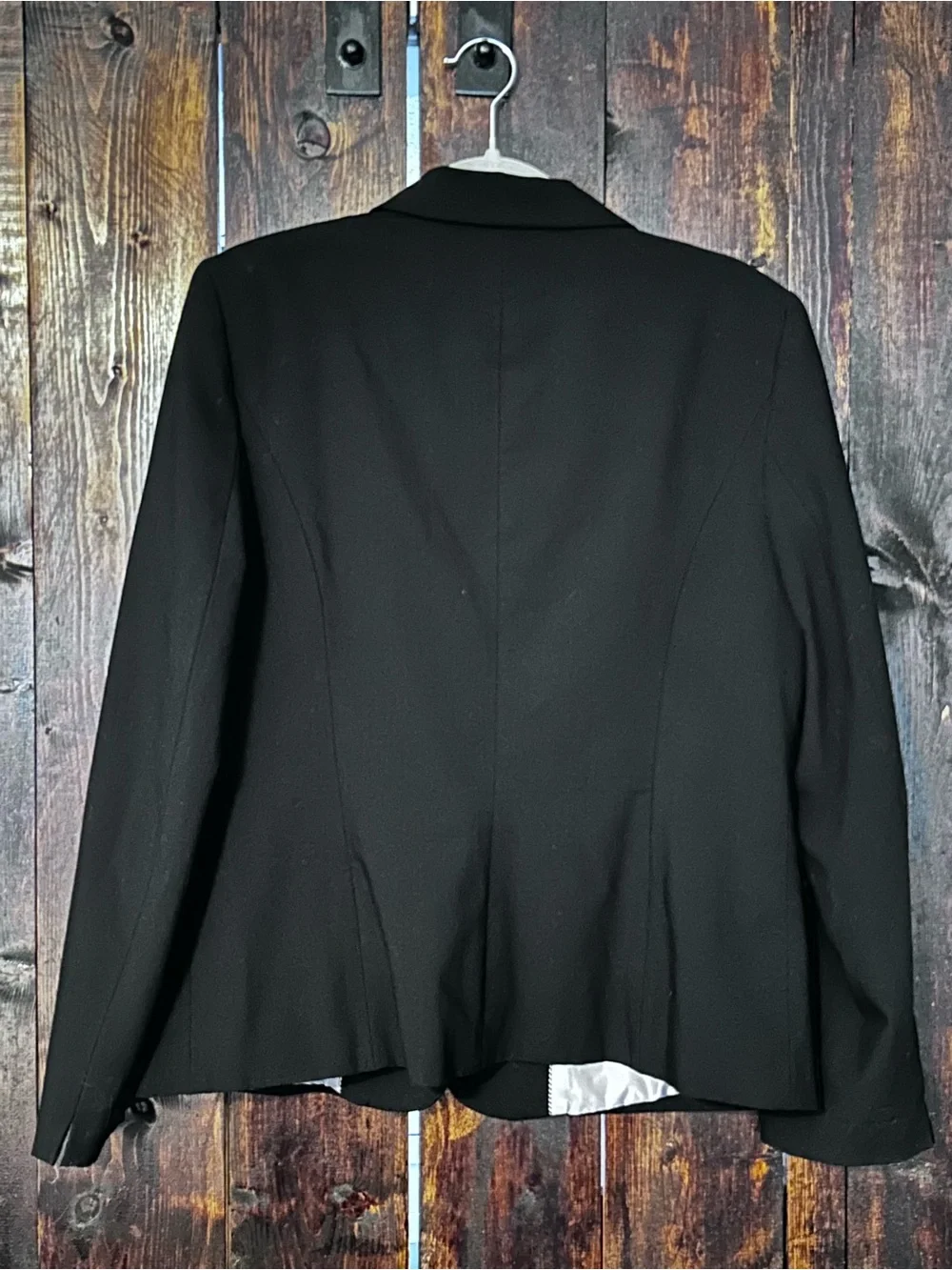 Calvin Klein Black Women's Single-Button Notch Lapel Blazer - Picture 2 of 3